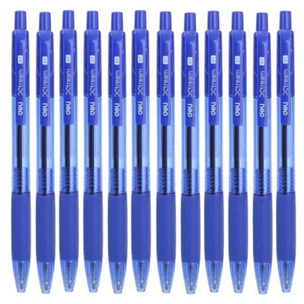 Deli Xtream Pack of 12 Ballpoint Blue Pen - Q02330
