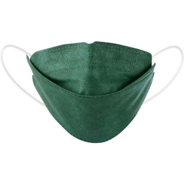 KF94 Fish Type Full Seal Disposable Protective Masks - Dark Green - 40's
