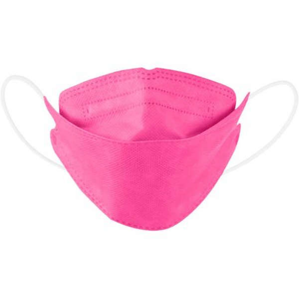 KF94 Fish Type 4Ply Disposable Protective Masks - Hot Cerise Pink - 10