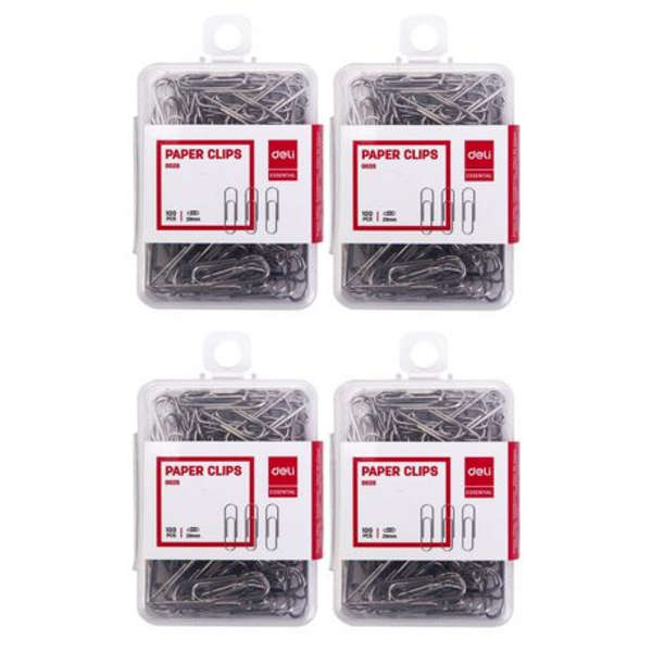 Deli Essential 400pc Silver 29mm Paper Clips - 0025