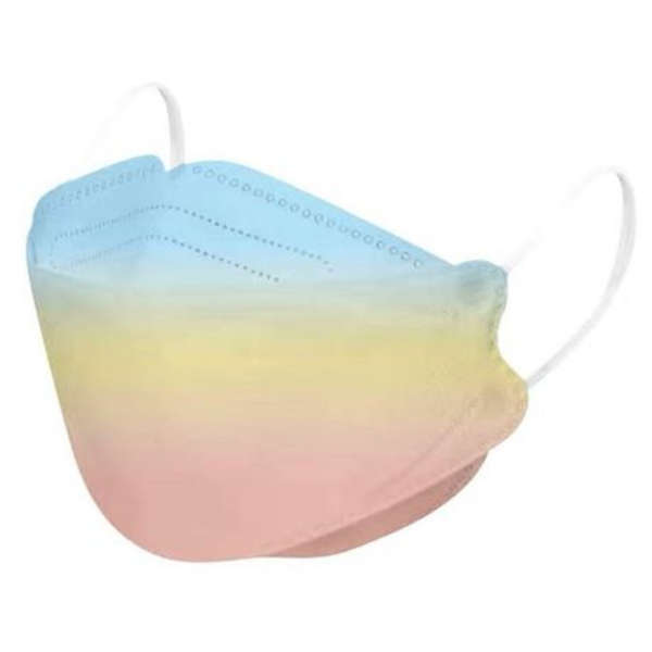 KF94 Fish Type Disposable Protective Masks - Rainbow - 20's