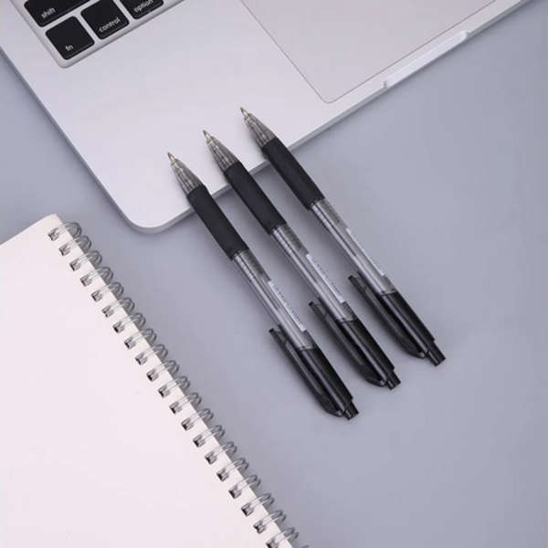 DELI Xtream Ball Point Retractable Pen 0.7mm - Black - Set of 4 - Q02320
