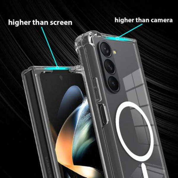 MXM MagSafe Magnetic Wireless Charge Clear Case For Samsung Z Fold 5