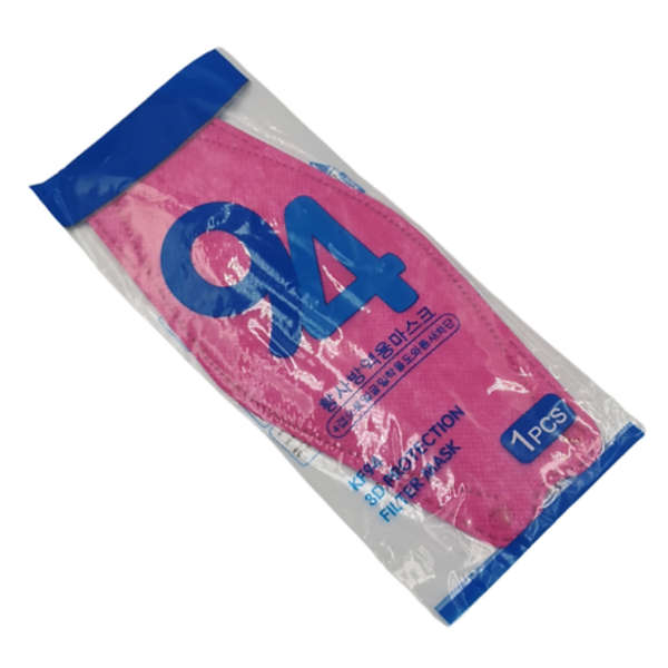 KF94 Fish Type 4Ply Disposable Protective Masks - Hot Cerise Pink - 10