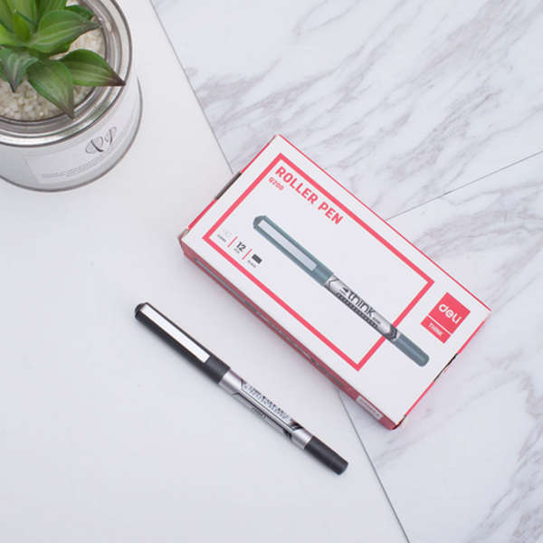 Deli Think Rollerball Pen - Set of 12 - Black - Q20020