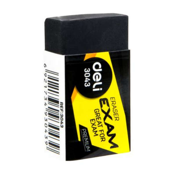 Deli Black Eraser - 3 pack - 3043