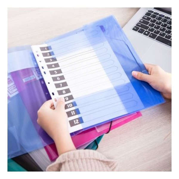 Deli 3 Flap Folder 4 Pack - 39579 - Black