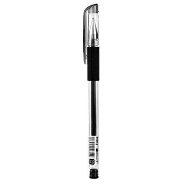 Deli Bullet Tip Black Gel Pen Pack of 12 - 6600s