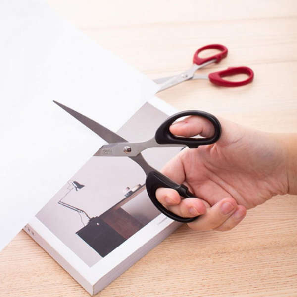Classic Stainless Steel 180mm Scissors - Red - 6009