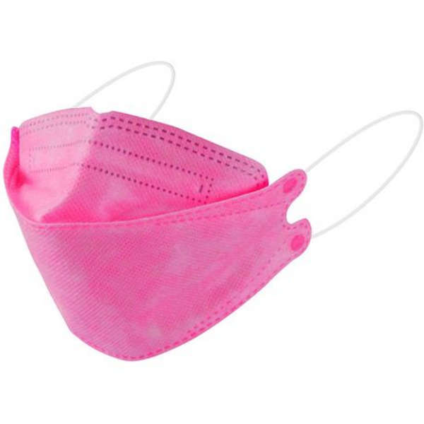 KF94 Fish Type 4Ply Disposable Protective Masks - Hot Cerise Pink - 10