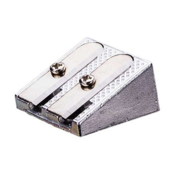 Deli Aluminum Dual Hole Pencil Sharpener - 12 Pack - 39762