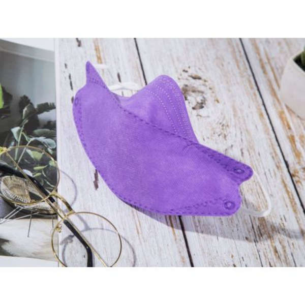 KF94 Fish Type Full Seal Disposable Protective Masks - Purple - 10's