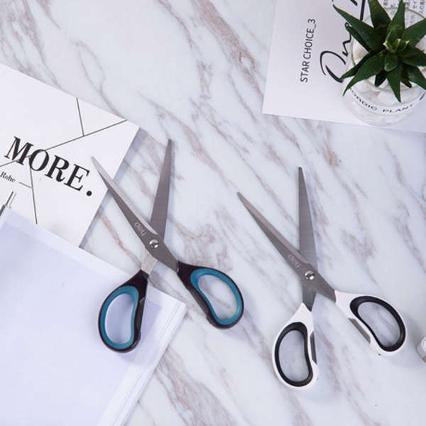 Classic Sharp Stainless Steel Symmetrical Handle Scissors - 6058 - White