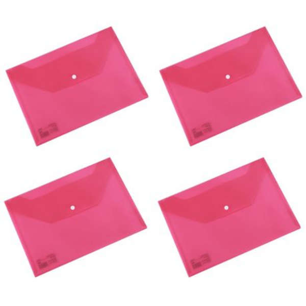 Deli Aurora A4 File Bag Pack Of 4 - Pink - F10442