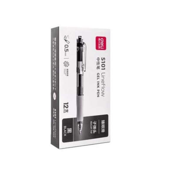 Deli Black Gel Pen - 4 Pack - S101