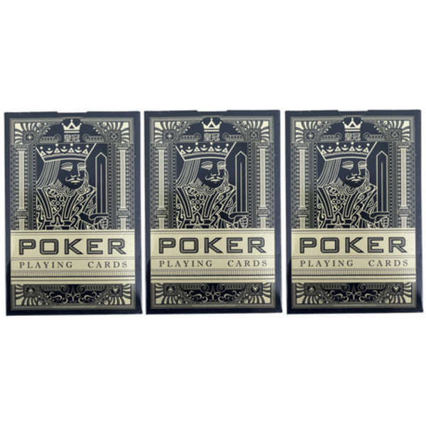 Deli Traditional Poker Playing Cards - Set of 3 - 9636
