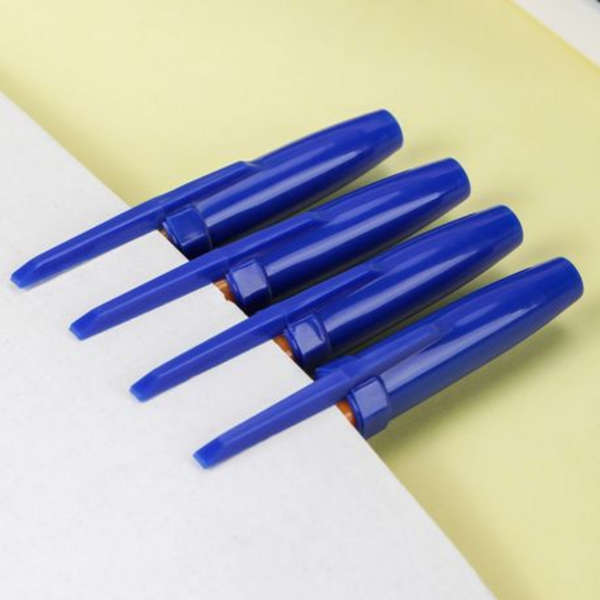 Deli Orange Barrel Ball Point Pen With Blue Ink Pack Of 12 - Q6S-BL