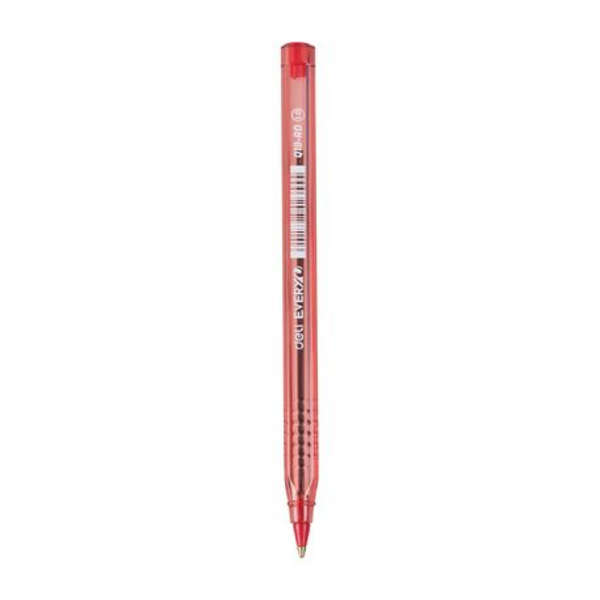 Deli Red Ball Point Fine Tip Pen Set Of 50 - Q19-RD