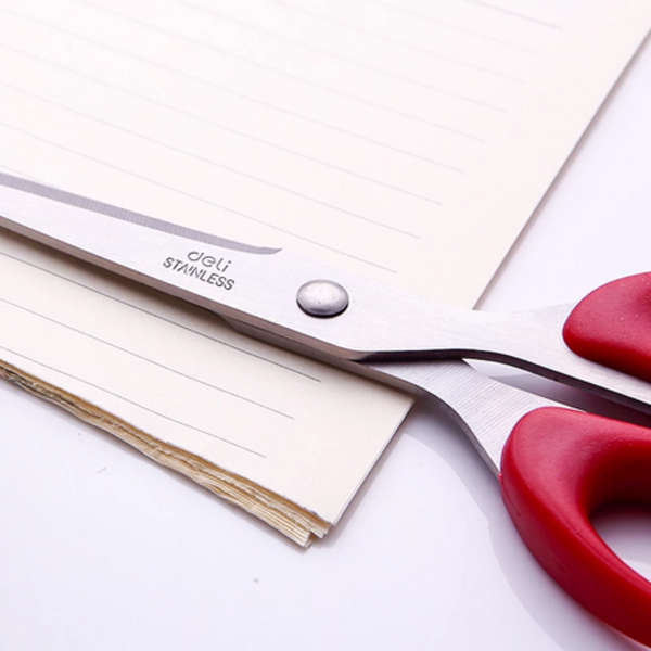 Classic Stainless Steel 180mm Scissors - Red - 6009