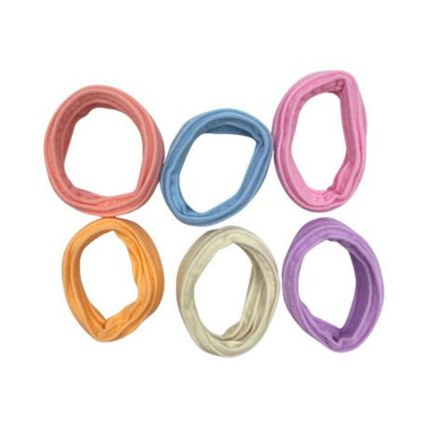 MXM Pastel Hair Bands - Multi Colour - 6 Pack