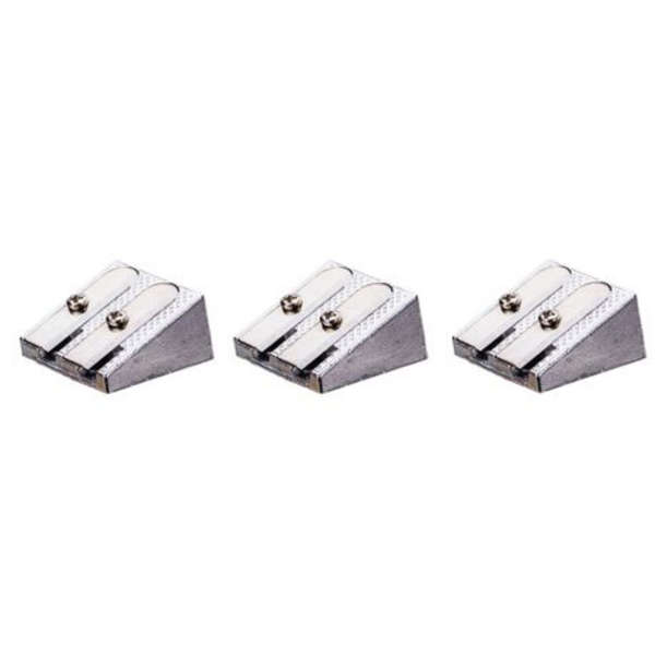 Deli Aluminum Dual Hole Pencil Sharpener - 3 Pack - 39762