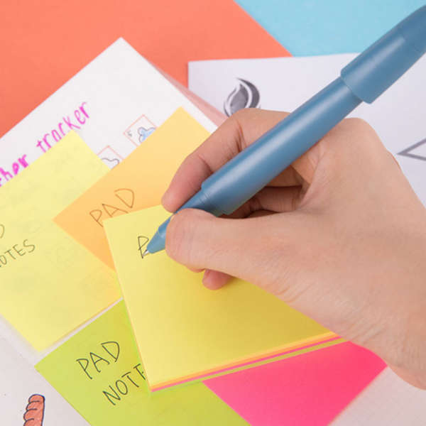Deli Stick Up Ultra Bright Neon 25 x 4 Sheets Colours Sticky Notes - A02602