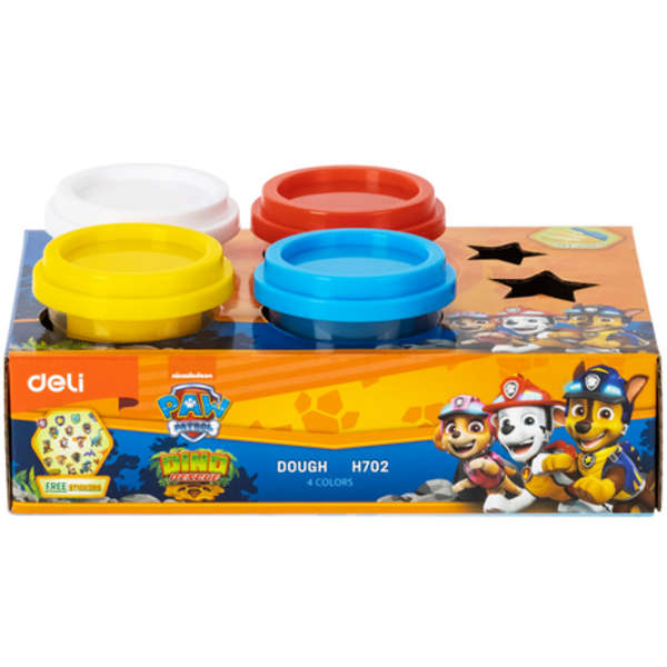 DELI Paw Patrol Dino Rescue 4 Colour Modelling Dough - H702