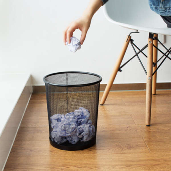 DELI Large Steel Mesh Waste Bin - 9189