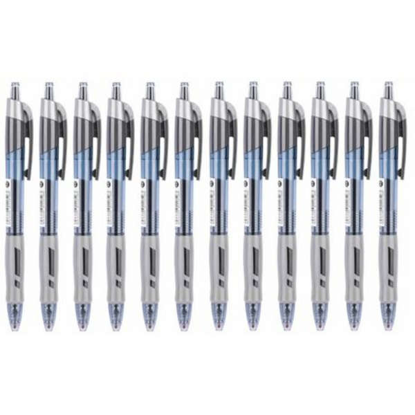 Deli Arris Clutch Gel Pens - Pack of 12 - Black - G08-BK