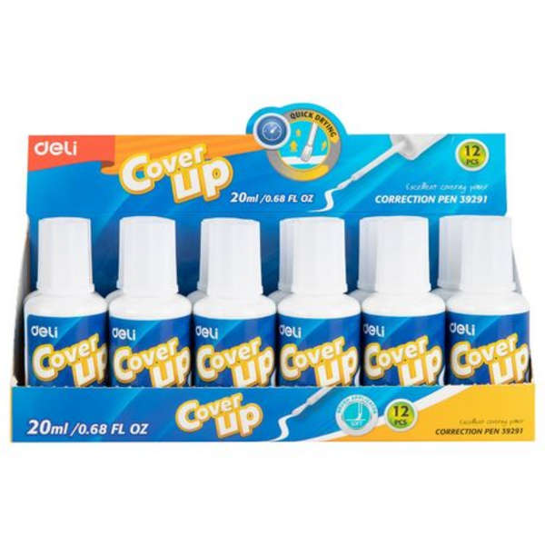 Deli 20ml White Correction Fluid - 12 pack - 39291