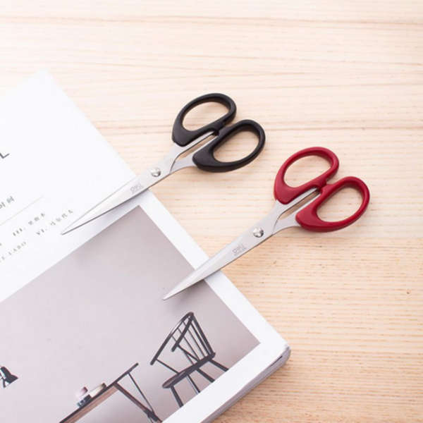 Classic Stainless Steel 180mm Scissors - Red - 6009