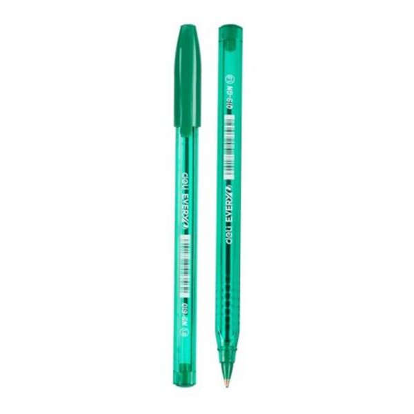Deli Green Ball Point Fine Tip Pen Set Of 50 - Q19-GN