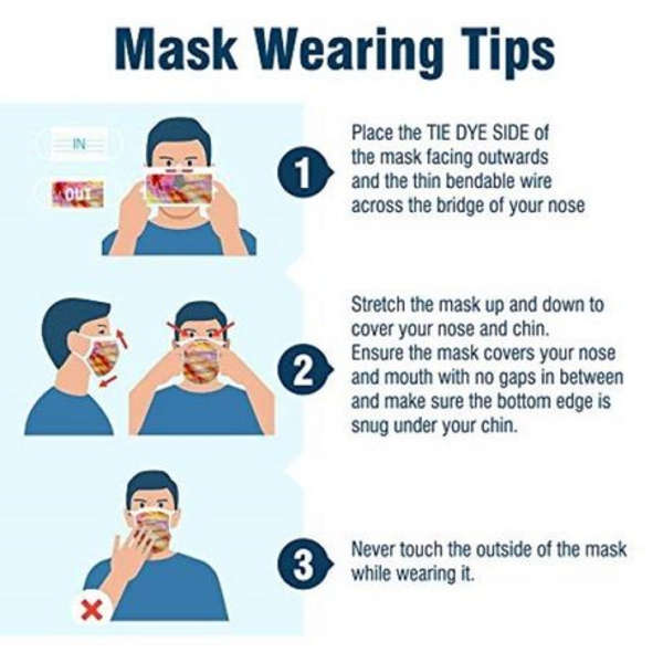 Face Mask - 3Ply Disposable Mask Lips, Peace, Lips, Monkey, Spider - 50's