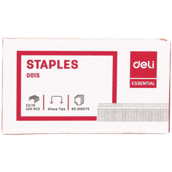 Deli 23/10 Sharp Pointed Staples - Set of 2500 Staples - 0015