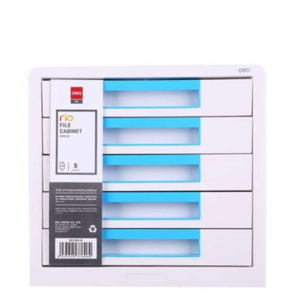 DELI 5 Drawer File Cabinet - Blue - Z01033