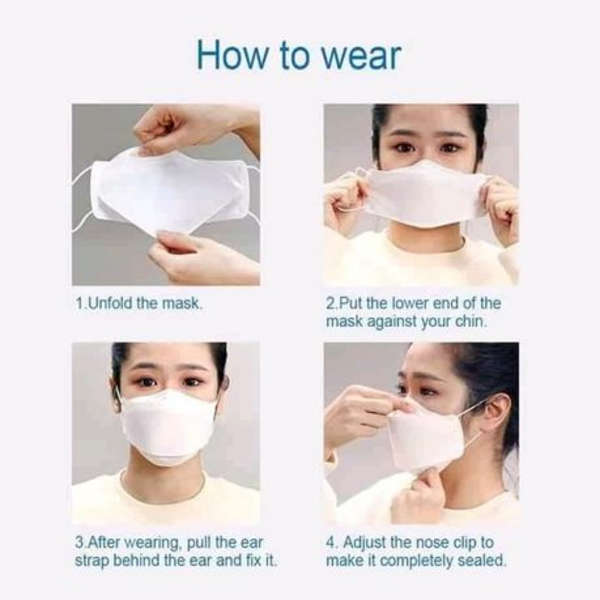 KF94 Fish Type Full Seal Disposable Protective Masks - Purple - 10's