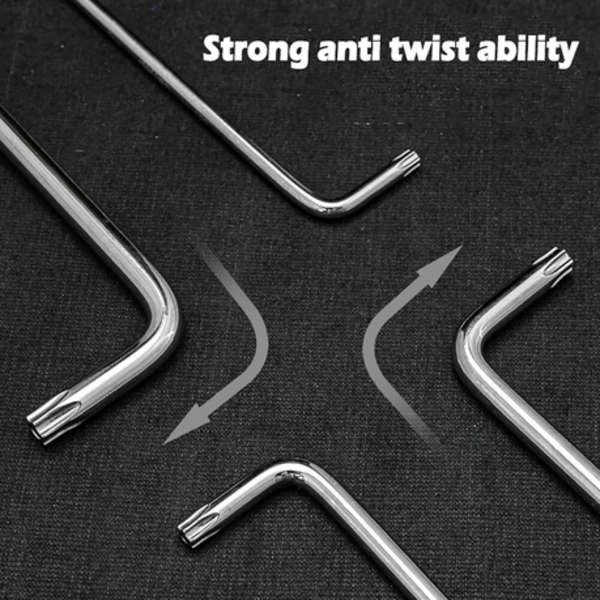 Deli 9-Piece Long Type Medium Hole Flower-Shaped Hex Keys - DL-3091