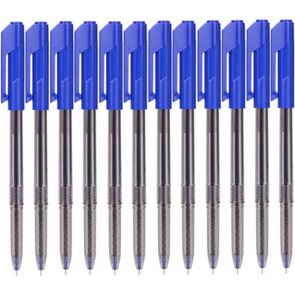 DELI Arrow Ball Point Pen 0.7mm - Blue - Set of 12 - Q01030