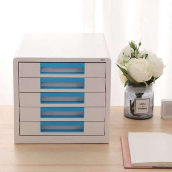 DELI 5 Drawer File Cabinet - Blue - Z01033