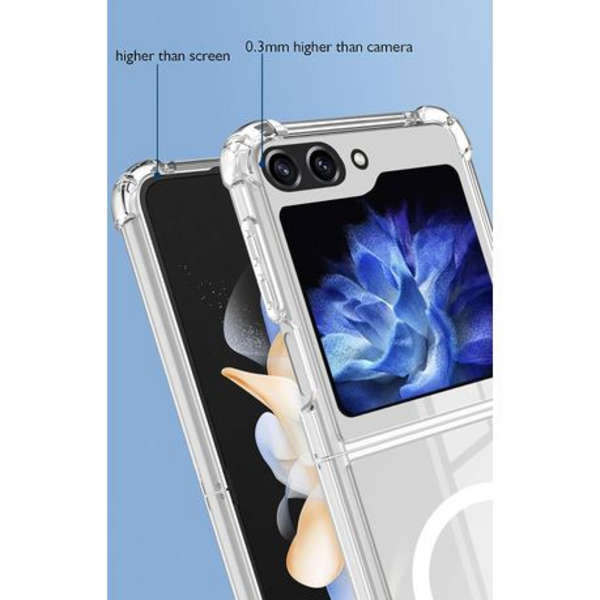 MXM MagSafe Magnetic Wireless Charge Clear Case For Samsung Z Flip 5