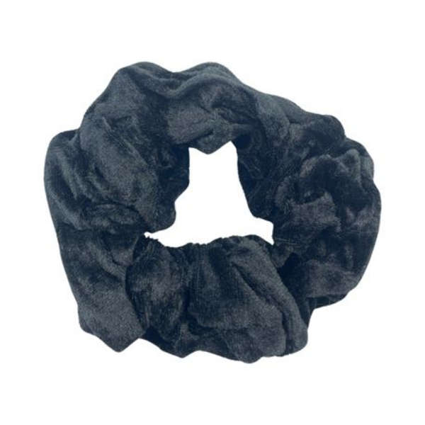 Large Black Velvet Scrunchie - CWF193