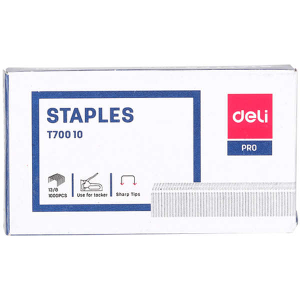 Deli 13/8 Staples For Tacker Staple Gun 8mm- Set of 1000 - T70010