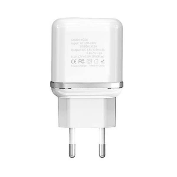 Yesido Dual USB Charger With Lightning Cable - YC26
