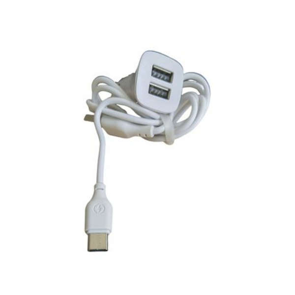 PK 12W Dual USB Car Charger With Type-C Cable - PK22