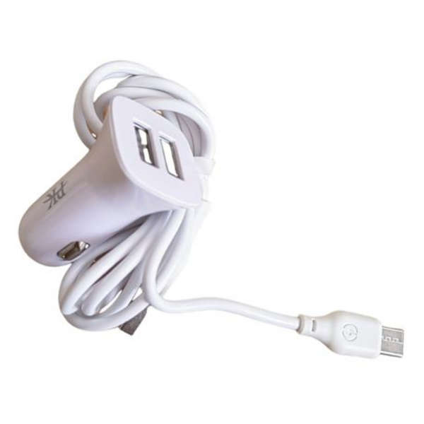 PK 12W Dual USB Car Charger With Type-C Cable - PK22