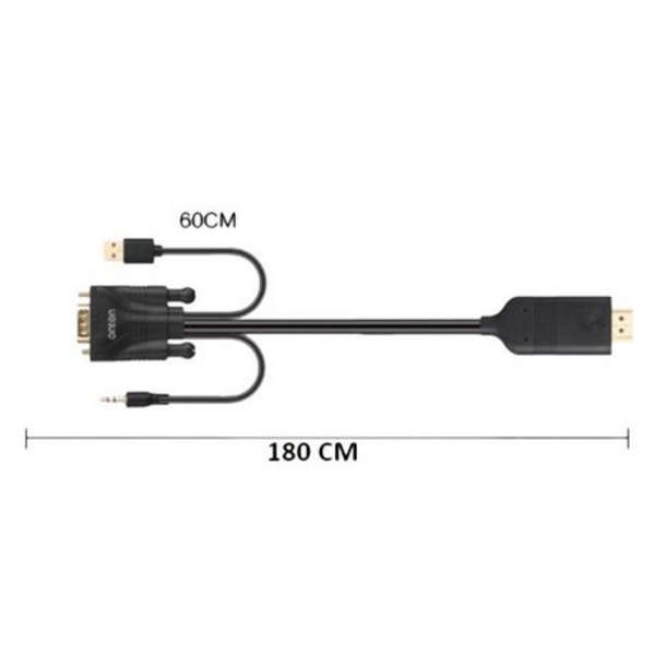 VGA to HDMI Adapter Cable with Audio - 1.8m - OTN-5152