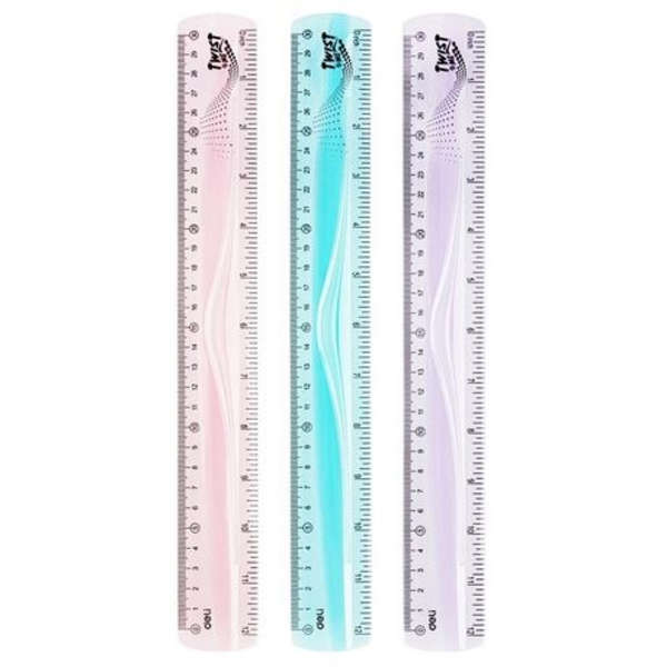 Deli Twist Ultra Flexible 30cm Ruler - H21 - Purple