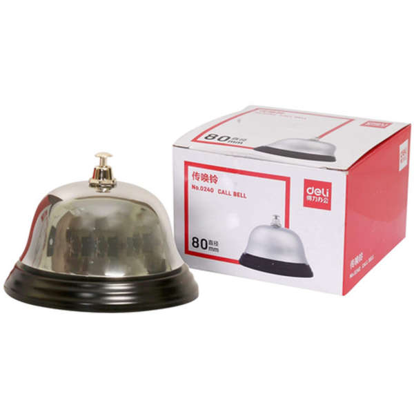 Deli - 80mm Call Bell - Silver - 0240