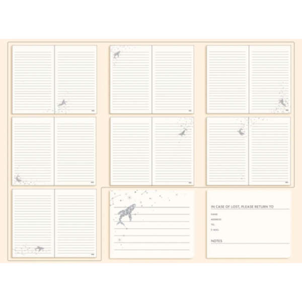 DELI In The Moon Leather Cover Notebook With Buckle - 120 Sheets - 3339