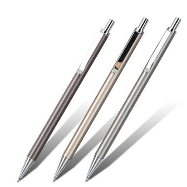 Deli 0.5mm Mechanical Clutch Pencil - 3 Pack - 6490 - Silver